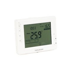 Проводной программируемый комнатный термостат TEPLOCOM TS-Prog-2AA/8A БАСТИОН