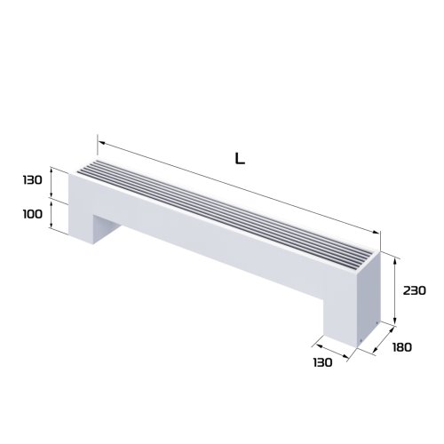 Конвектор напольный Royal Thermo STEP-130/180/1400-2-N-WT-LG-NA