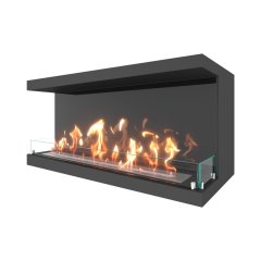 Биокамин фронтальный SteelHeat LONG 1200 (Стекло + Стемалит)