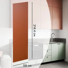 Фальшпанель для кухонного шкафа Тара 58x214.4 см KONSENSA МДФ цвет терракотовый