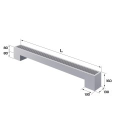 Конвектор напольный Royal Thermo STEP-80/130/800-1-N-SS-LG-NA