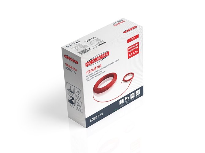 Кабель нагревательный AC ELECTRIC ACMC 2-18-1350 (комплект теплого пола)