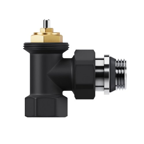 Набор термостатический угловой Royal Thermo Design 1/2М30х1,5 (Черный)