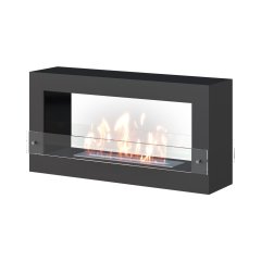 Биокамин SteelHeat FRAME ONE 900 черный (Стекло + Стемалит)