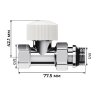 Набор термостатический прямой Royal Thermo Design 1/2М30х1,5 (Хром)
