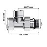 Набор термостатический прямой Royal Thermo Design 1/2М30х1,5 (Хром)