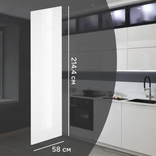Фальшпанель для кухонного шкафа Аша 58x214,4 см KONSENSA ДСП цвет белый