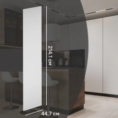 Фасад кухонного шкафа София 44.7x214.1 см KONSENSA ЛДСП цвет белый
