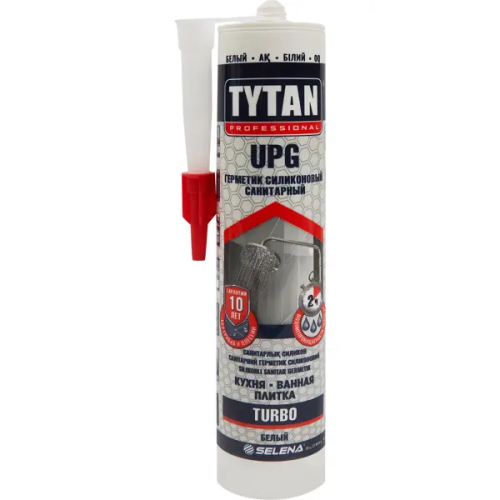 Герметик силиконовый Tytan UPG Turbo санитарный уксусный цвет белый 280 мл