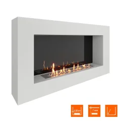 Биокамин SteelHeat WALL GRAND 1200 белый
