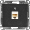 Розетка компьютерная встраиваемая Systeme Electric Glossa RJ45 UTP cat 5e цвет антрацит GSL000781K