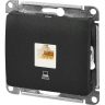 Розетка компьютерная встраиваемая Systeme Electric Glossa RJ45 UTP cat 5e цвет антрацит GSL000781K