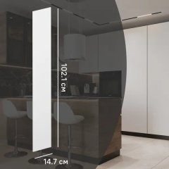 Фасад кухонного шкафа София 14.7x102.1 см KONSENSA ЛДСП цвет белый