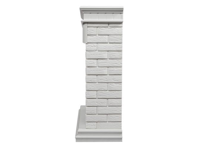 Портал Firelight Bricks 25 камень белый, белая эмаль