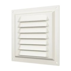 Решетка вентиляционная Era с сеткой Ivory 300x300 мм сталь цвет бежевый