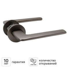 Дверная ручка на розетке KREAFORTA Ункель без запирания цвет графит