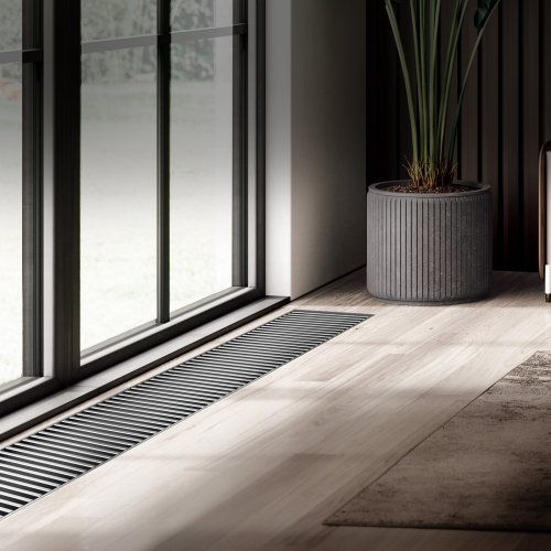 Конвектор внутрипольный Royal Thermo ATRIUM TURBO-110/250/1400-DG-U-NA