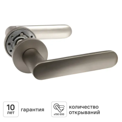 Дверная ручка на розетке KREAFORTA Шуя без запирания цвет никель