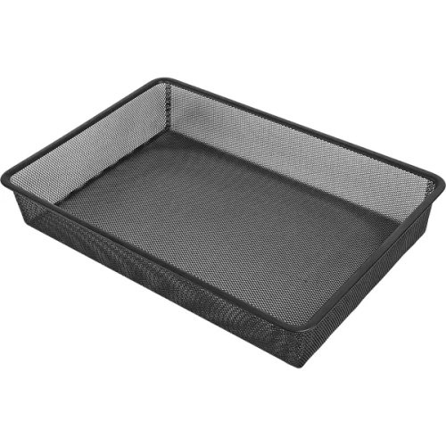 Корзина мелкосетчатая НСХ 52.9x8.5x36.5 см сталь цвет чёрный