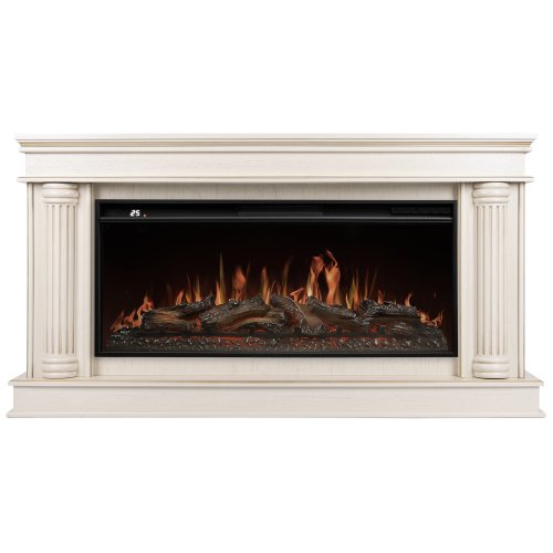 Каминокомплект: Очаг Royal Thermo Aurora RTFP/P-AR40LS, портал Olympia 42/40/36, сл. кость с зол. па