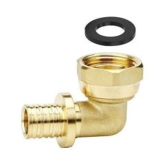 Угол VARMEGA Slide-fit 90 гр., ВР, 20x1, с накидн. гайкой, аксиальный, латунь, VM51915
