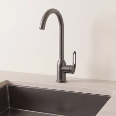 Смеситель для кухни Haiba HB HB70825-3 общая высота 37.5 см цвет оружейная сталь