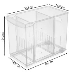 Контейнер Ролли 16.8x24.2x30.5 см 10.6 л пластик цвет прозрачный