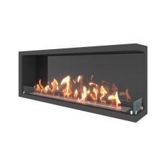 Биокамин угловой SteelHeat ONE 1300 правый (Стекло + Стемалит)