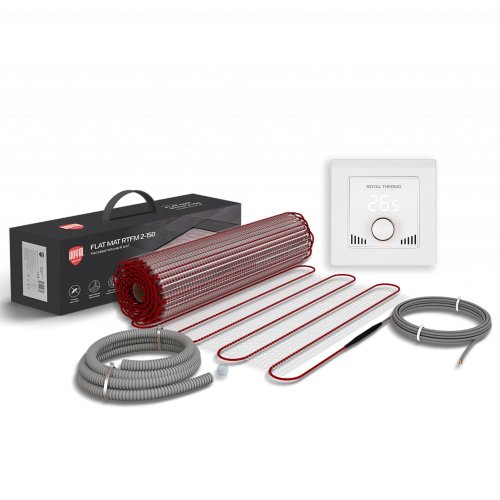 Мат нагревательный Royal Thermo Flat Mat RTFM 2-150-6 с терморегулятором RTI-16