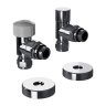 Набор термостатический угловой Royal Thermo Design Pro 15мм М30х1,5 (Хром)