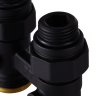 Узел нижнего подключения Royal Thermo прямой 1/2х3/4 EK (черный)