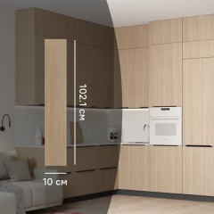 Фальшпанель для кухонного шкафа Ирбит 10x102.1 см KONSENSA ЛДСП цвет дуб