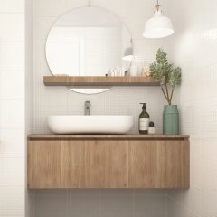 Плитка настенная Шахтинская Плитка Белая 20x30 см 1.44 м² матовая цвет белый структура 3D