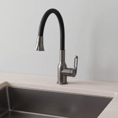 Смеситель для кухни Haiba HB HB73825-3 общая высота 42 см цвет оружейная сталь