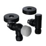 Набор термостатический осевой Royal Thermo Design Pro 15мм М30х1,5 (Черный)