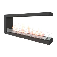Биокамин торцевой SteelHeat LONG 1200 (Стекло)