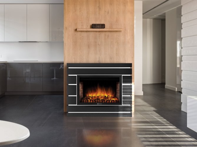 Портал Firelight Moderno 25 шпон чёрный дуб